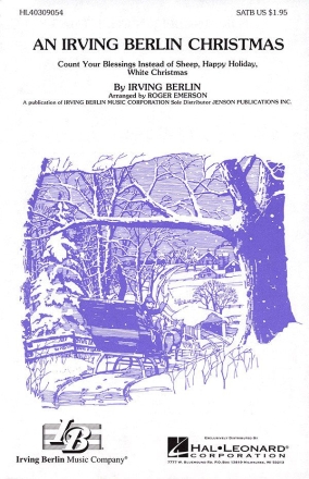 Irving Berlin, An Irving Berlin Christmas Medley SATB Chorpartitur