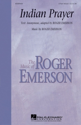 Roger Emerson, Indian Prayer 3-Part Choir Chorpartitur