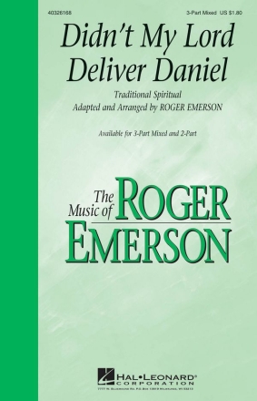 Traditional, Didn't My Lord Deliver Daniel 3-Part Choir Chorpartitur