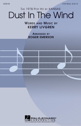 Kerry Livgren, Dust in the wind SAB and Piano Chorpartitur