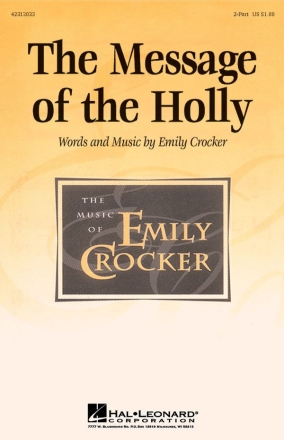 Emily Crocker, The Message of the Holly SA and Piano Chorpartitur