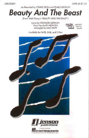 Beauty and the Beast for female choir and piano choral score