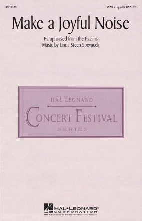 Linda Spevacek, Make a Joyful Noise SSAB a Cappella Chorpartitur