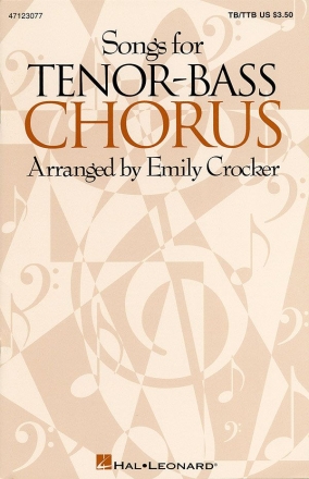Songs for Tenor-Bass Chorus Collection TB/TTB Chorpartitur