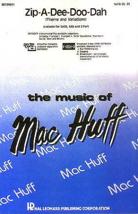 Allie Wrubel_Ray Gilbert, Zip-A-Dee-Doo-Dah (SATB) SATB and Piano Chorpartitur