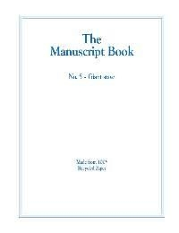 Manuscript Book 5, 10 Stave Giant (Recycled)  Buch