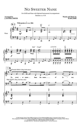 No Sweeter Name Orchestra Stimmen-Set