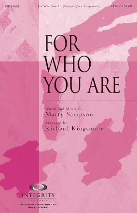 Marty Sampson, For Who You Are SATB Chorpartitur