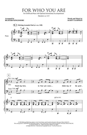 Marty Sampson, For Who You Are Orchestra Stimmen-Set