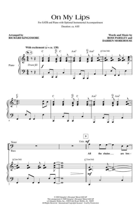 Darren Morehouse_Ross Parsley, On My Lips Chor CD
