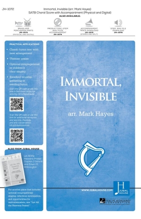 Immortal, Invisible, God Only Wise SATB Chorpartitur