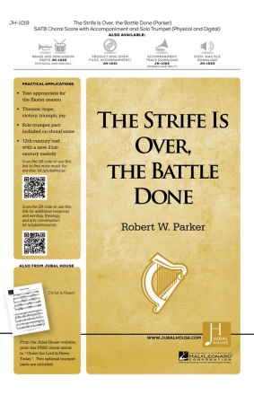 Robert W. Parker, The Strife Is Over, the Battle Done SATB Chorpartitur