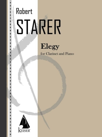 Robert Starer, Elegy Klarinette und Klavier Partitur + Stimmen