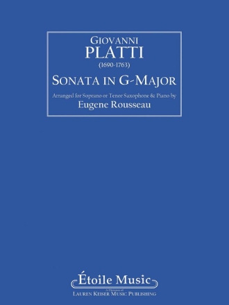 Giovanni Benedetto Platti, Sonate in G Soprano or Tenor Saxophone Buch