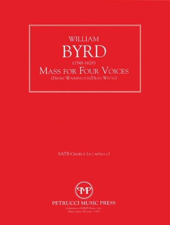 William Byrd, Mass for Four Voices SATB Chorpartitur