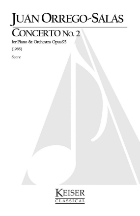 Juan Orrego-Salas, Piano Concerto No. 2, Op. 93 Piano and Orchestra Partitur