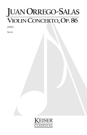 Juan Orrego-Salas, Violin Concerto, Op. 86 Violin and Orchestra Partitur