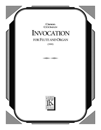 Carson Cooman, Invocation Flute Buch