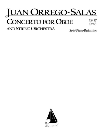 Juan Orrego-Salas, Concerto for Oboe and String Orchestra, Op. 77 Oboe und Klavier Buch