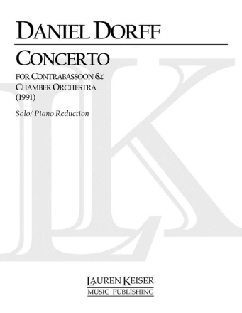 Daniel Dorff, Concerto for Contrabassoon Contrabassoon Partitur + Stimmen