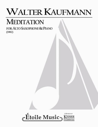 Walter Kaufmann, Meditation Alto Saxophone and Keyboard Buch