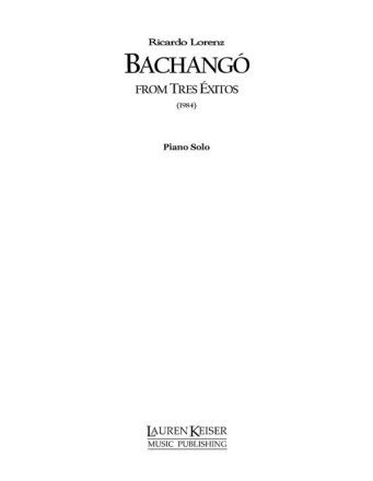 Ricardo Lorenz, Bachango: from Tres Exitos Klavier Buch