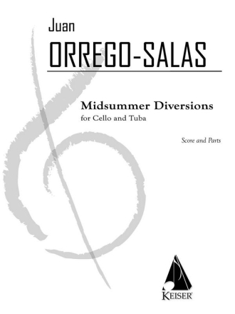 Juan Orrego-Salas, Midsummer Diversion, Op. 99 Tuba and Cello Partitur + Stimmen