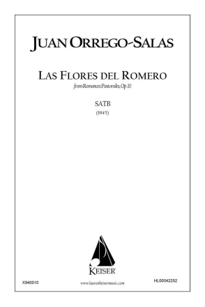 Juan Orrego-Salas, Las Flores Del Romero SATB a Cappella Chorpartitur