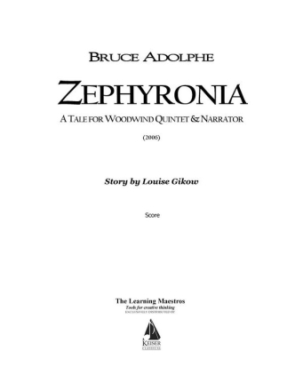 Bruce Adolphe, Zephyronia Woodwind Quintet Partitur