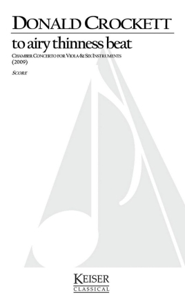 Donald Crockett, To Airy Thinness Beat Viola Buch