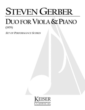 Steven R. Gerber, Duo for Viola and Piano Viola und Klavier Buch