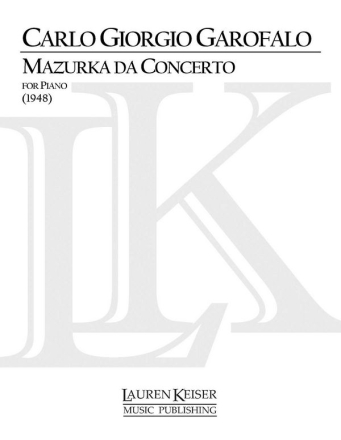 Carlo Giorgio Garofalo, Mazurka da Concerto Klavier Buch