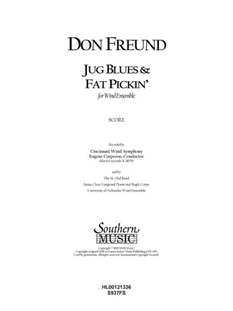 Don Freund, Jug Blues and Fat Pickin' Concert Band Partitur