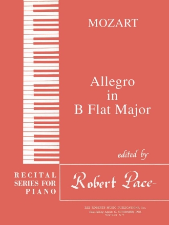 Wolfgang Amadeus Mozart, Allegro In B Flat Major Klavier Buch
