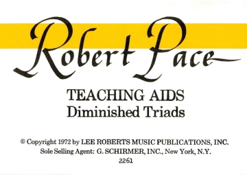 Flash Cards, Diminished Triads Klavier Instrumentenkarte