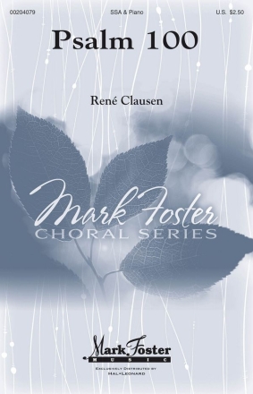 Ren Clausen, Psalm 100 SSA and Piano Chorpartitur