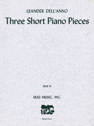 Leander Dell'Anno, Three Short Piano Pieces Klavier Buch