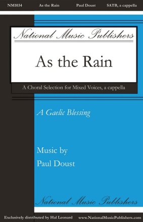Paul Doust, As the Rain SATB a Cappella Chorpartitur