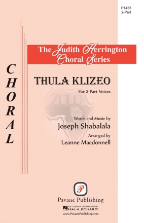Joseph Shabalala, Thula Klizeo 2-Part Choir Chorpartitur