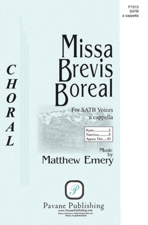 Matthew Emery, Missa Brevis Boreal SATB a Cappella Chorpartitur