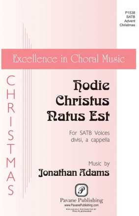 Jonathan Adams, Hodie Christus Natus Est SATB a Cappella Chorpartitur