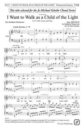Tom Trenney, I Want To Walk As A Child TTBB Chorpartitur