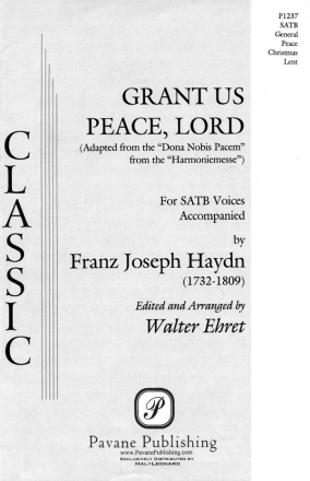 Franz Joseph Haydn, Grant Us Peace, Lord SATB Chorpartitur