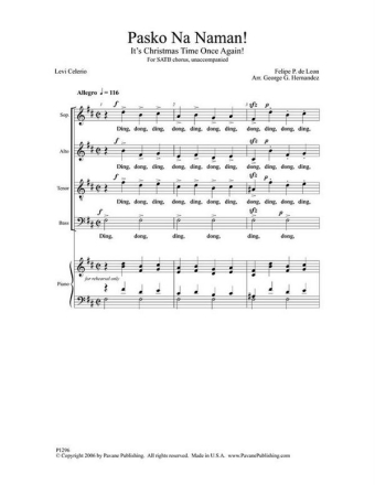 Pasko Na Naman! SATB Chorpartitur