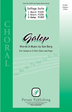 Ken Berg, Galop Solfege Suite SA and Piano Chorpartitur