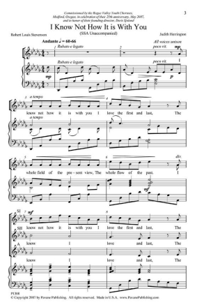 Judith Herrington, I Know Not How It Is with You SSA Chorpartitur
