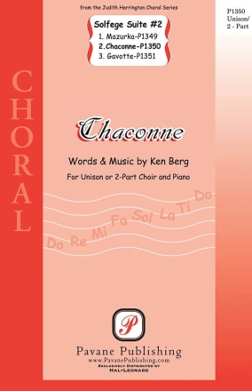 Ken Berg, Chaconne SA Chorpartitur