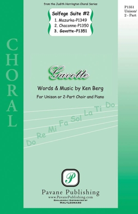 Ken Berg, Gavotte SA Chorpartitur