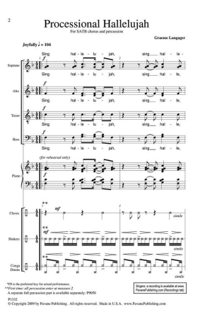 Graeme Langager, Processional Hallelujah Percussion Stimmen-Set