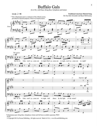 Buffalo Gals Instrumental Accompaniment Partitur + Stimmen